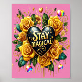 エンチャントブーケオブゴールデンバラとハート8x10 ポスター (正面)