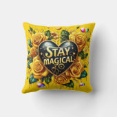 エンチャントブーケオブゴールデンバラとハート クッション (裏面)