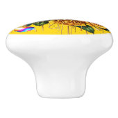 エンチャントブーケオブゴールデンバラとハート セラミックノブ (側面)