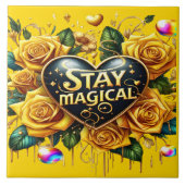 エンチャントブーケオブゴールデンバラとハート タイル (正面)