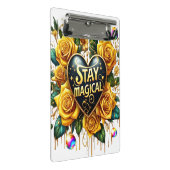 エンチャントブーケオブゴールデンバラとハート ミニクリップボード (アングル)