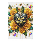 エンチャントブーケオブゴールデンバラとハート ミニクリップボード (裏面)