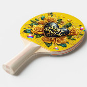 エンチャントブーケオブゴールデンバラとハート 卓球ラケット (正面アングル)