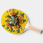 エンチャントブーケオブゴールデンバラとハート 卓球ラケット (横)