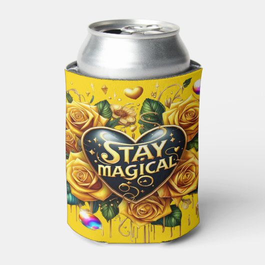 エンチャントブーケオブゴールデンバラとハート 缶クーラー (缶正面)