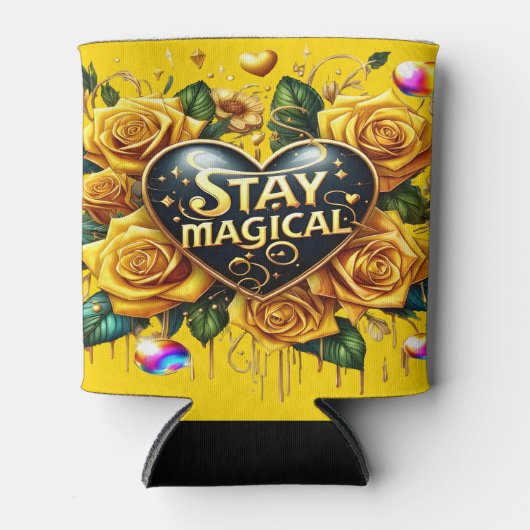 エンチャントブーケオブゴールデンバラとハート 缶クーラー (正面)