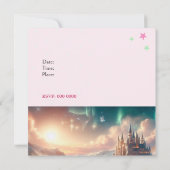 エンチャントプリンセス誕生日パーティーの招待 招待状 (裏面)