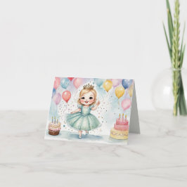 エンチャントプリンセス誕生日Exvasanza Invitation カード