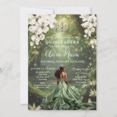 エンチャントプリンセス&フロングリーンガウンキンセアニラ 招待状 (正面)