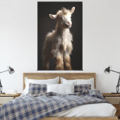 エンチャントベビーヤギポートレート写真 キャンバスプリント (インサイチュ (寝室))