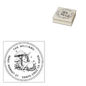 エンチャントベビーユニコーンタッドスツールバタフライアドレス ラバースタンプ (押印)