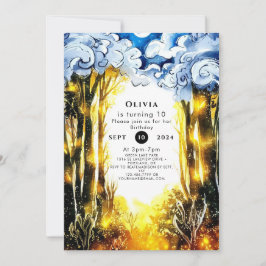 エンチャントホタルウッドランド誕生日 招待状