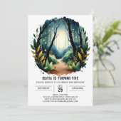 エンチャントホタル自然ウッドランド誕生日 招待状 (スタンド正面)