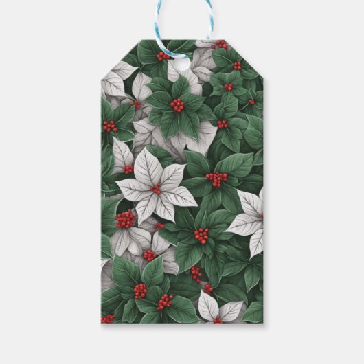 エンチャントボタニカルエレガンスクリスマスギフトラベル ギフトタグ (正面)