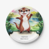 エンチャントボホオッター誕生日 ペーパープレート (正面)