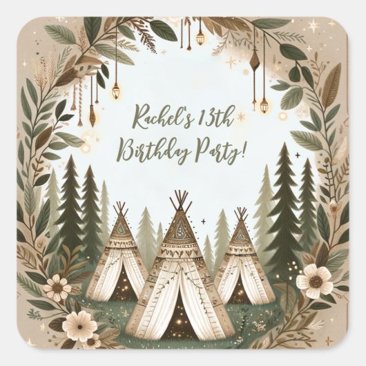 エンチャントボホフォレストテエピースリープバーパーティー スクエアシール (正面)