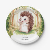 エンチャントボホヘッジホッグ誕生日 ペーパープレート (正面)
