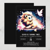 エンチャントボホーライオン誕生日 招待状 (正面/裏面)