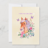 エンチャントポニーとワイルドフラワーズ誕生日 招待状 (裏面)