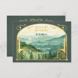 エンチャントマウンテンフォレストアールヌーボーRSVP 招待状