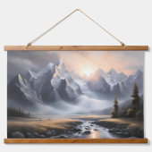 エンチャントマウンテンランドスケープお洒落ホーム 吊り下げ型タペストリー (正面)