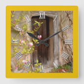 エンチャントマグノリダガーデン&シークレットドア，魔法 スクエア壁時計 (正面)