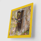 エンチャントマグノリダガーデン&シークレットドア，魔法 スクエア壁時計 (傾斜)