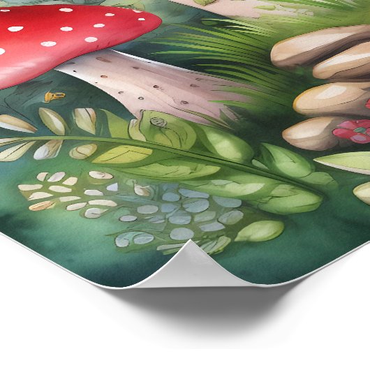 エンチャントマッシュルームアートコテージ ポスター (角)