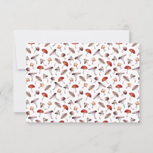 エンチャントマッシュルームウェディングRSVPカード 出欠カード (裏面)