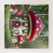 エンチャントマッシュルームハウスお洒落- Fairytale ジグソーパズル (横)