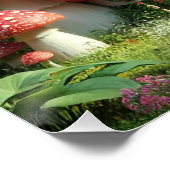 エンチャントマッシュルームハウスお洒落- Fairytale ポスター (コーナー)