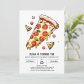 エンチャントマッシュルームピザ誕生日 招待状 (スタンド正面)