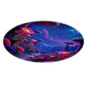 エンチャントマッシュルームフォレストナイトデザイン カッティングボード (角)