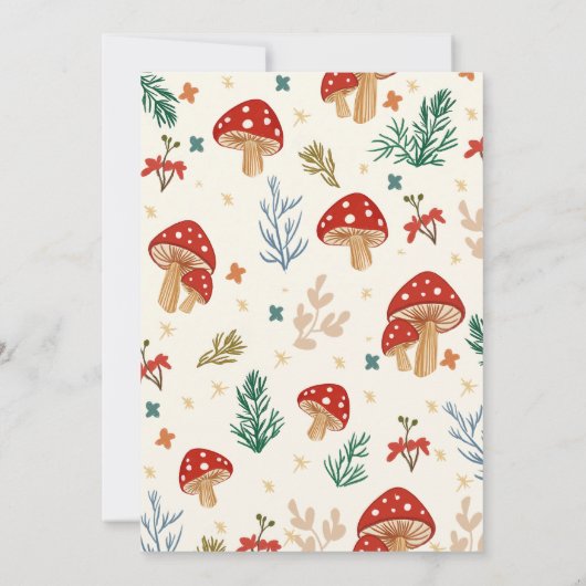 エンチャントマッシュルームフォレスト格言誕生日パーティー 招待状 (裏面)