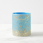 エンチャントマンダラと金ゴールド星オンターコイズ マグカップ (中央)
