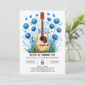 エンチャントミュージシャンギターボーイ誕生日 招待状 (スタンド正面)