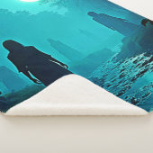 エンチャントムーンライトフォレストスピリッツデザイン シェルパブランケット (3/4)