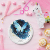 エンチャントメントおもしろいバタフライ誕生日 ペーパープレート (パーティー)