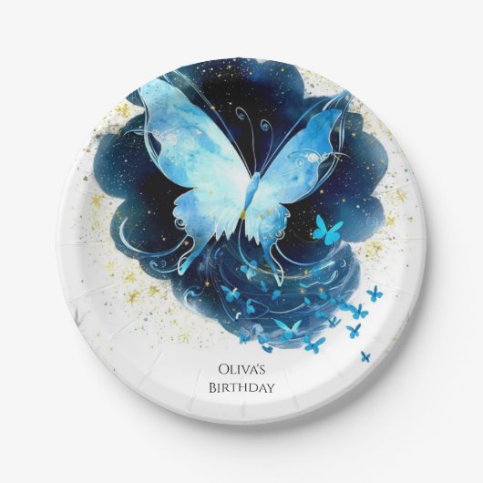 エンチャントメントおもしろいバタフライ誕生日 ペーパープレート