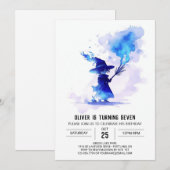 エンチャントモダンウィザード誕生日 招待状 (正面/裏面)