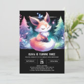 エンチャントモダンキツネ誕生日デジタル 招待状 (スタンド正面)