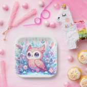 エンチャントモダンフクロウ赤ちゃんシャワー ペーパープレート (パーティー)