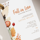 エンチャントモダン秋ウッドランドフォレストベビーシャワー 招待状