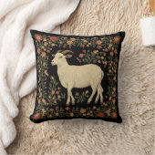 エンチャントヤギ&フローラフォークアートデザイン クッション (ブランケット)