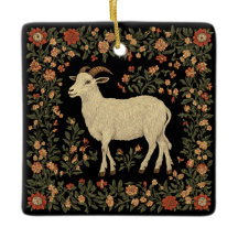 エンチャントヤギ&フローラフォークアートデザイン