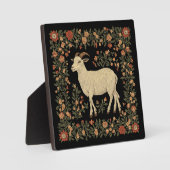 エンチャントヤギ&フローラフォークアートデザイン フォトプラーク (正面)