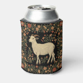 エンチャントヤギ&フローラフォークアートデザイン 缶クーラー (缶裏面)