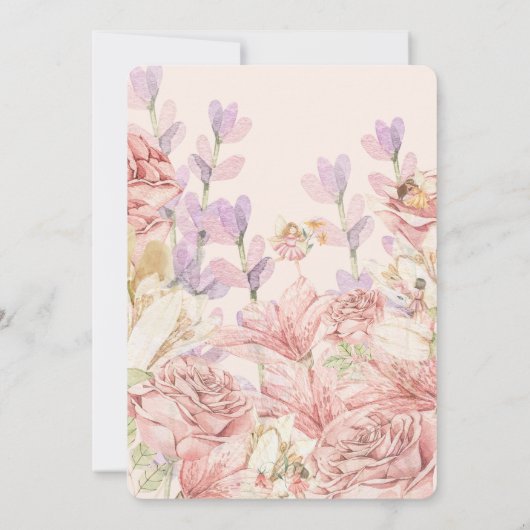 エンチャントユニークドフェアリー誕生日招待状 招待状 (裏面)