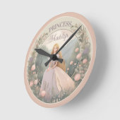 エンチャントラプンツェルプリンセス ラウンド壁時計 (傾斜)