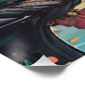 エンチャントレイクサイドセレニティサンセットランドスケープ ポスター (コーナー)